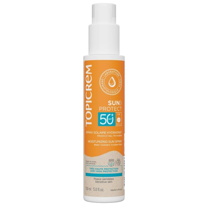 Topicrem, Sun Protect, Hydrating & Protecting, Sunscreen Spray, SPF 50, 150 ml - Teknashop Ltd