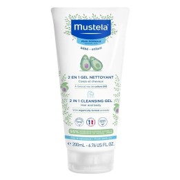 Mustela, 2 In 1, Avocado, Gentle Cleansing, Cleansing Gel, For Face & Hair, 200 ml - Teknashop Ltd
