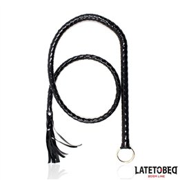 Shiny Black Long Whip 138cm - 8436615007042 - Teknashop Ltd