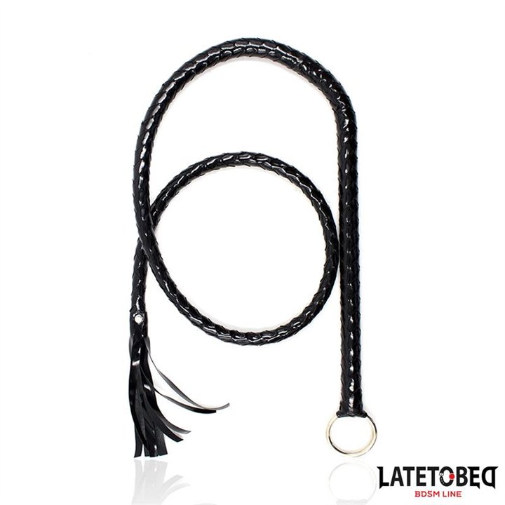 Shiny Black Long Whip 138cm - 8436615007042 - Teknashop Ltd