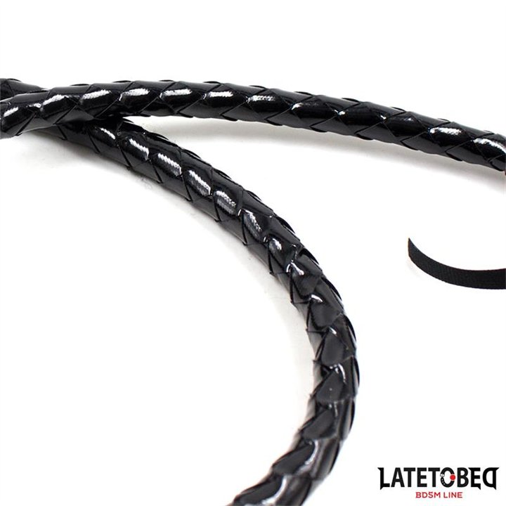 Shiny Black Long Whip 138cm - 8436615007042 - Teknashop Ltd