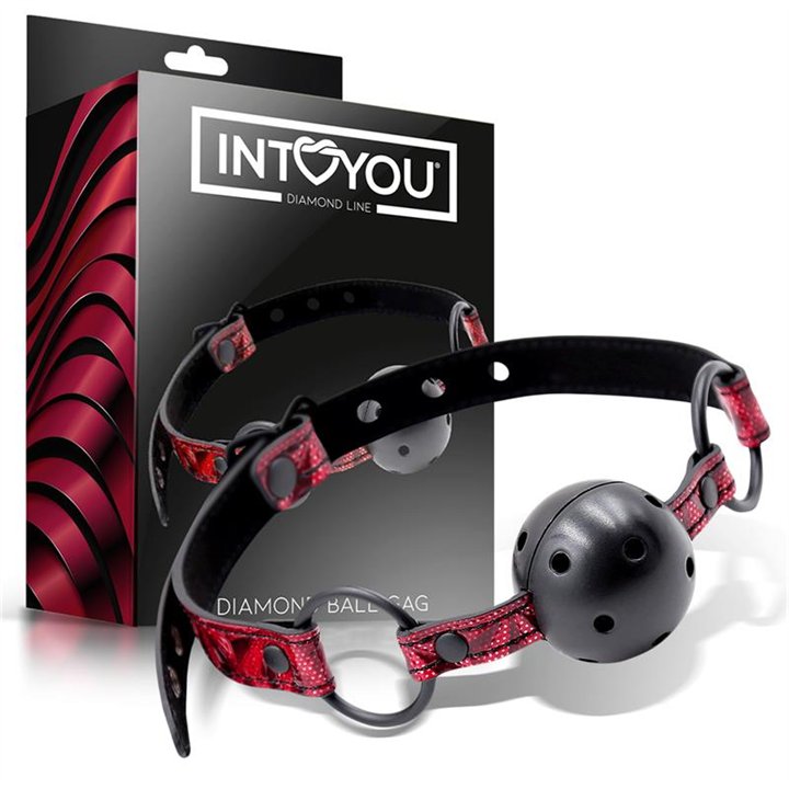 Breathable Gag Ball Diamond Vegan Leather - DL-480 - Teknashop Ltd