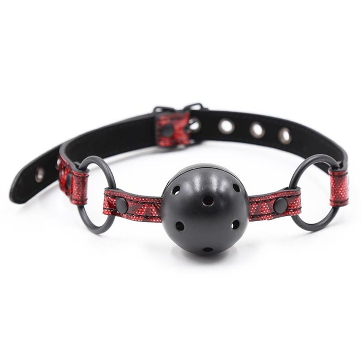 Breathable Gag Ball Diamond Vegan Leather - DL-480 - Teknashop Ltd