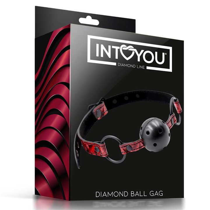 Breathable Gag Ball Diamond Vegan Leather - DL-480 - Teknashop Ltd