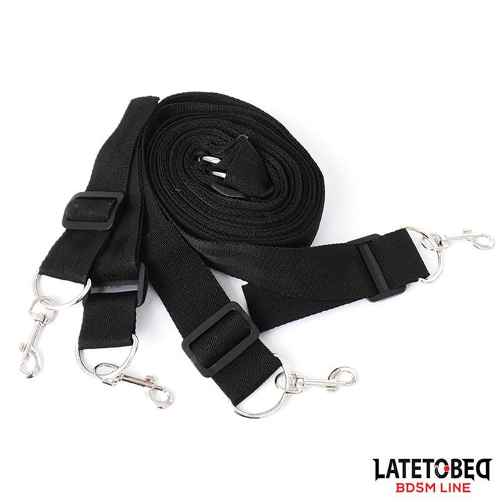 Long Velvet Bed Bondage Restraints Adjustable - 8436615001583 - Teknashop Ltd