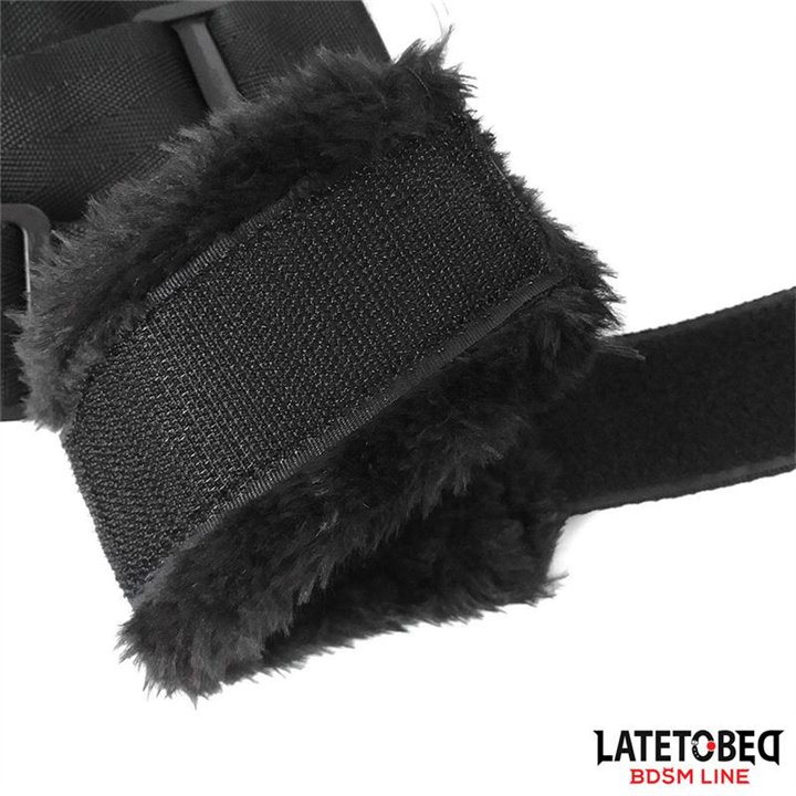 Long Velvet Bed Bondage Restraints Adjustable - 8436615001583 - Teknashop Ltd
