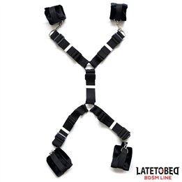 Bed Restraint Set with Adjustbable and Desmontable Cuffs - 8436615001354 - Teknashop Ltd