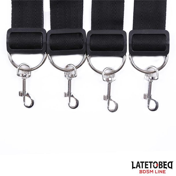 Bed Restraint Set with Adjustbable and Desmontable Cuffs - 8436615001354 - Teknashop Ltd