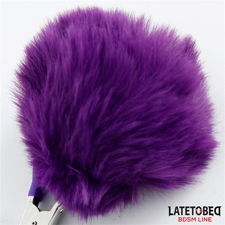 Nipple Clamps with Purple Fur - 8436615001125 - Teknashop Ltd