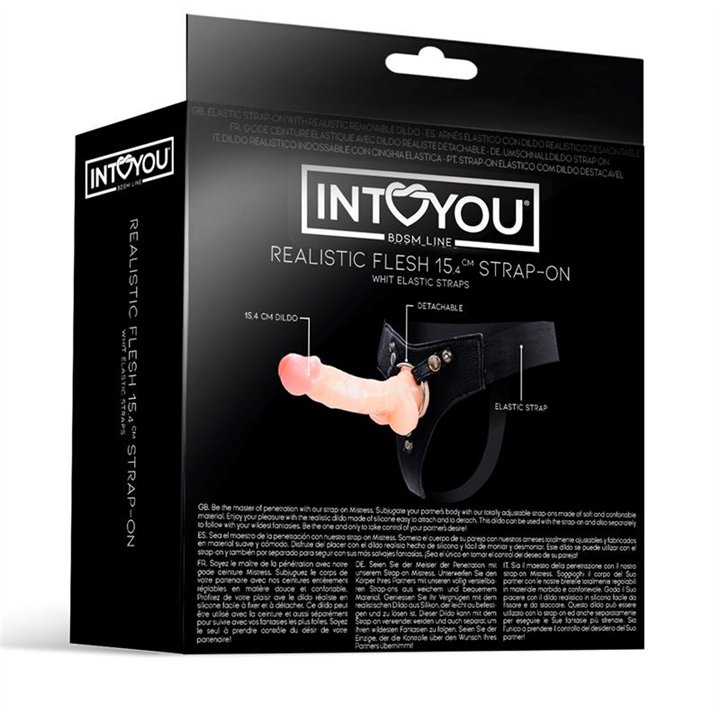 Mistress Elastic Strap-on with Silicone Dildo 15.4 cm Flesh - FI-468 - Teknashop Ltd