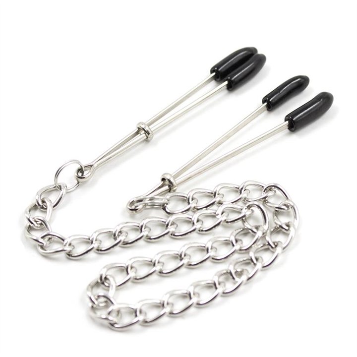 Nipple Clamps with Chain Metal - 843658379425 - Teknashop Ltd