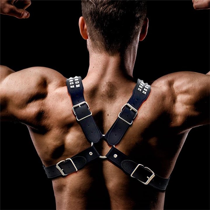 Adonis Chest Bondage Harness for Men Vegan Leather - IB-445 - Teknashop Ltd