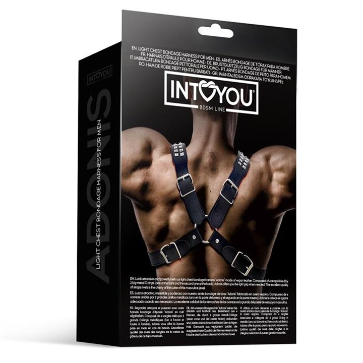Adonis Chest Bondage Harness for Men Vegan Leather - IB-445 - Teknashop Ltd