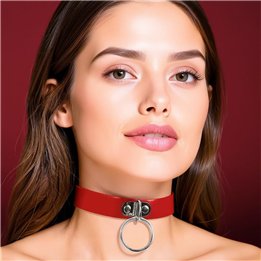 Collar with Ring Vegan Leather One Size - CR-910 - Teknashop Ltd