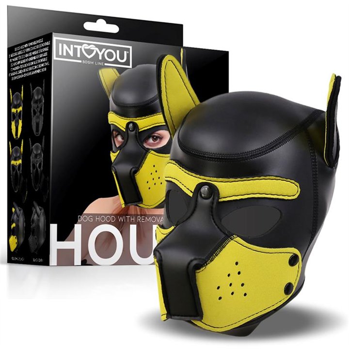 Hound Neoprene Dog Hound Removable Muzzle Black/Yellow One Size - 843658379097 - Teknashop Ltd