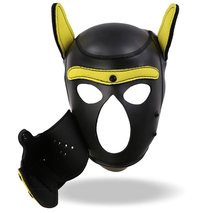 Hound Neoprene Dog Hound Removable Muzzle Black/Yellow One Size - 843658379097 - Teknashop Ltd