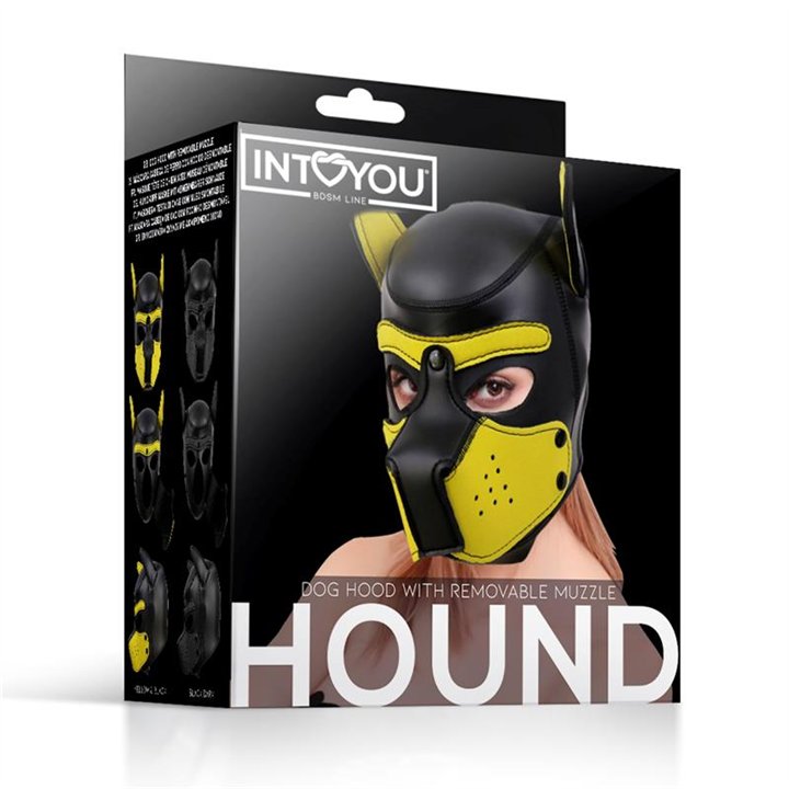 Hound Neoprene Dog Hound Removable Muzzle Black/Yellow One Size - 843658379097 - Teknashop Ltd