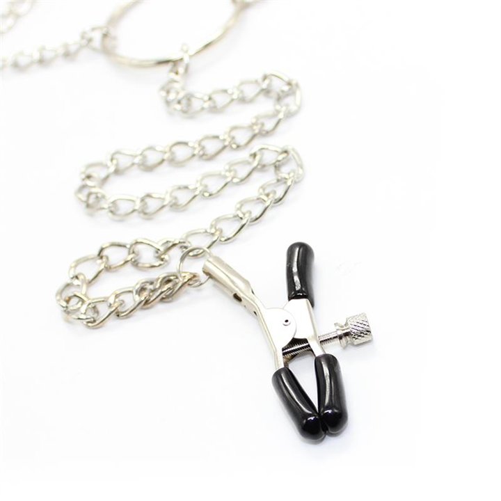 Nipple Clamps and Clit Clamps with Chain Metal - 843658379335 - Teknashop Ltd