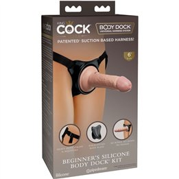 KING COCK - ELITE ADJUSTABLE HARNESS WITH DILDO 15.2 CM FOR BEGINNERS - D-236638 - Teknashop Ltd