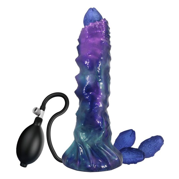 POWER MONSTERS - DUSKWALKER SENTINEL TRICOLOR INFLATABLE FANTASY SILICONE DILDO 23 CM Ø 5 CM - D-246112 - Teknashop Ltd