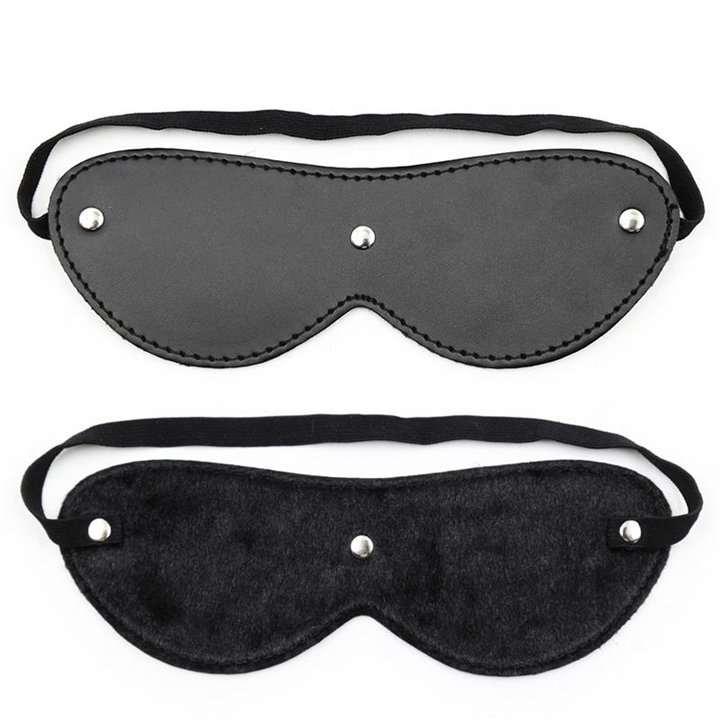 Fur Blindfold with 3 Rivets - 8436615000425 - Teknashop Ltd