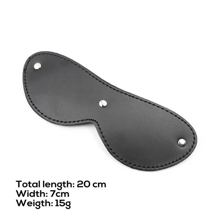 Fur Blindfold with 3 Rivets - 8436615000425 - Teknashop Ltd