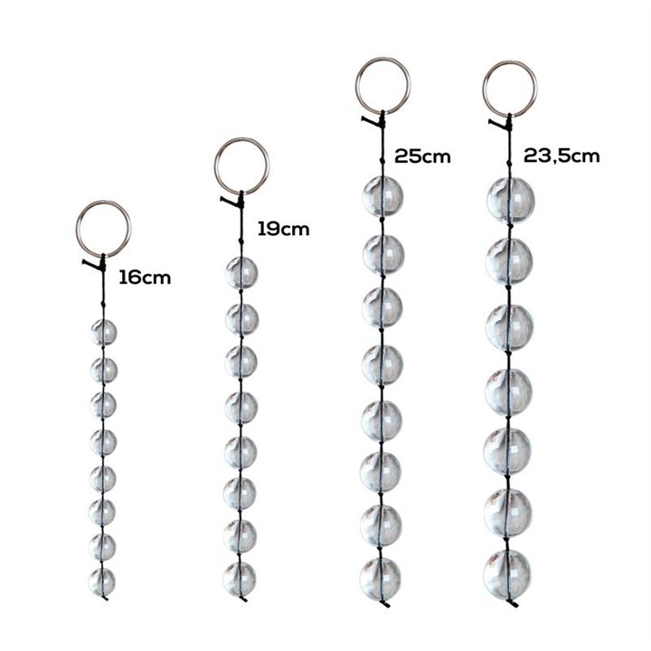 Glass Anal Beads 4 Sizes - 8436615000111 - Teknashop Ltd