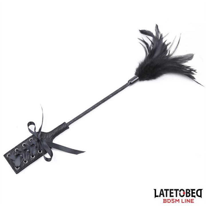 Multi Feathers Tickler and Lace Ribbon Paddle Comb - 8436615001293 - Teknashop Ltd