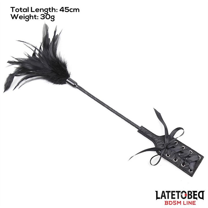 Multi Feathers Tickler and Lace Ribbon Paddle Comb - 8436615001293 - Teknashop Ltd