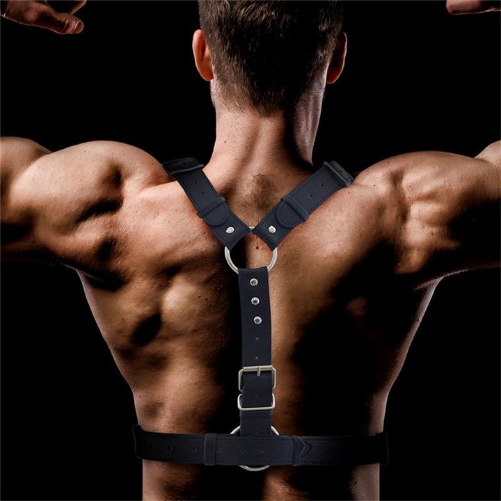 Fabrio Male Chest Bondage Harness Vegan Leather - FI-454 - Teknashop Ltd