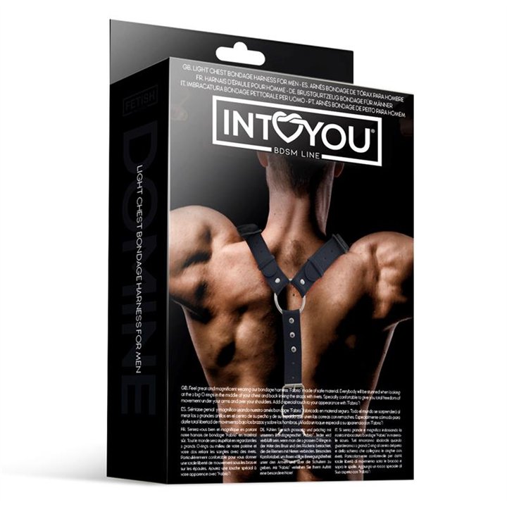 Fabrio Male Chest Bondage Harness Vegan Leather - FI-454 - Teknashop Ltd