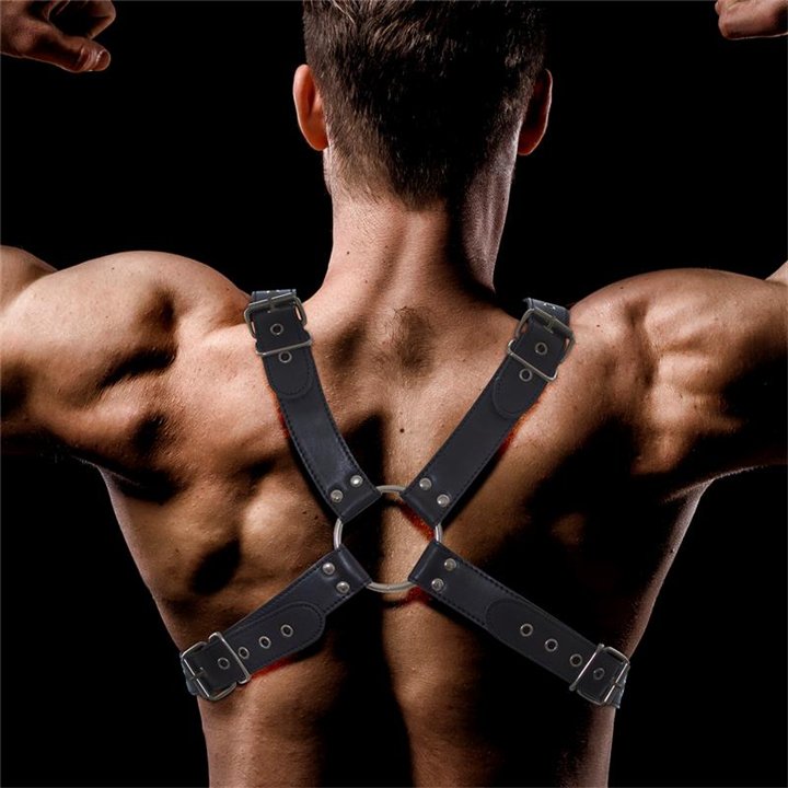 Darom Male Chest Bondage Harness Vegan Leather - FI-453 - Teknashop Ltd