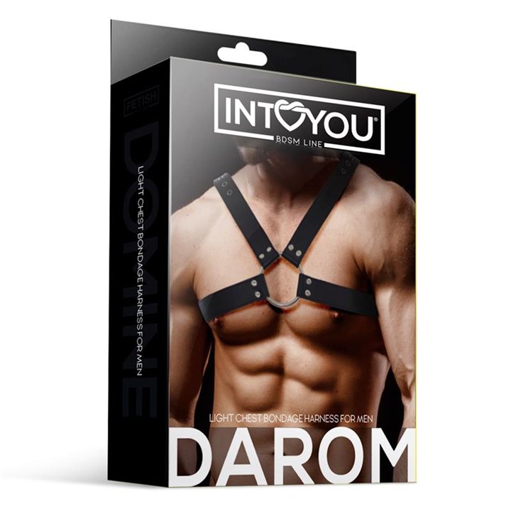 Darom Male Chest Bondage Harness Vegan Leather - FI-453 - Teknashop Ltd
