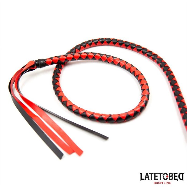 Long  Whip Blacl and Red 210cm - 8436615007509 - Teknashop Ltd