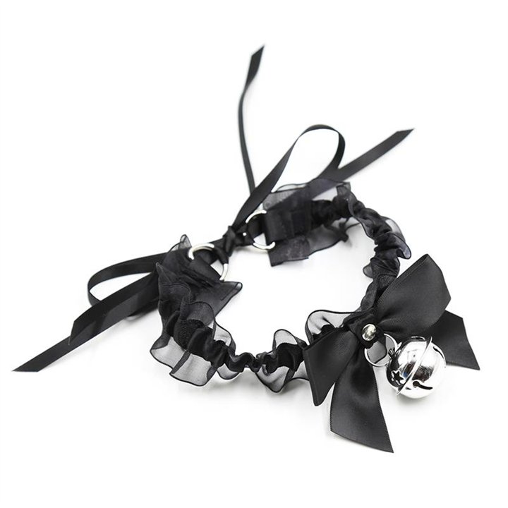 Collar with Bow, Bell and Lace - 8436615000463 - Teknashop Ltd