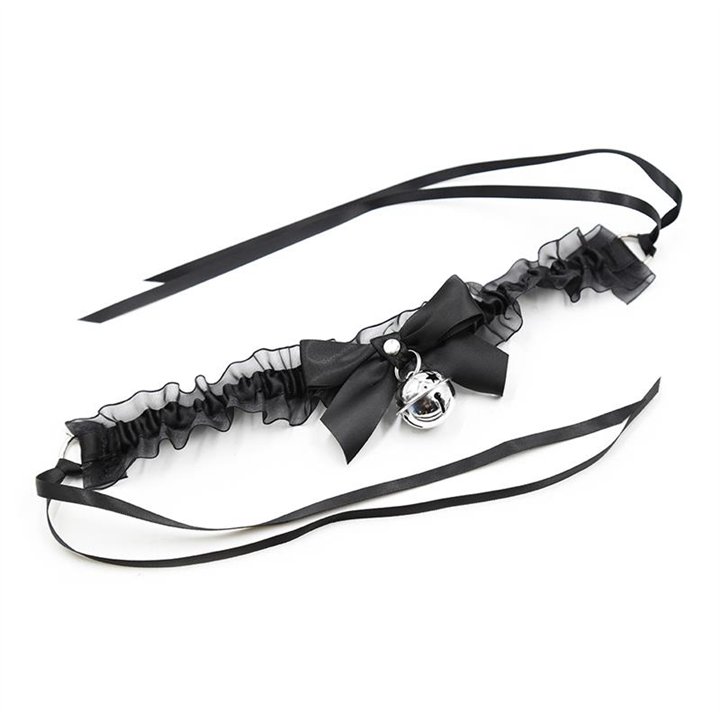 Collar with Bow, Bell and Lace - 8436615000463 - Teknashop Ltd