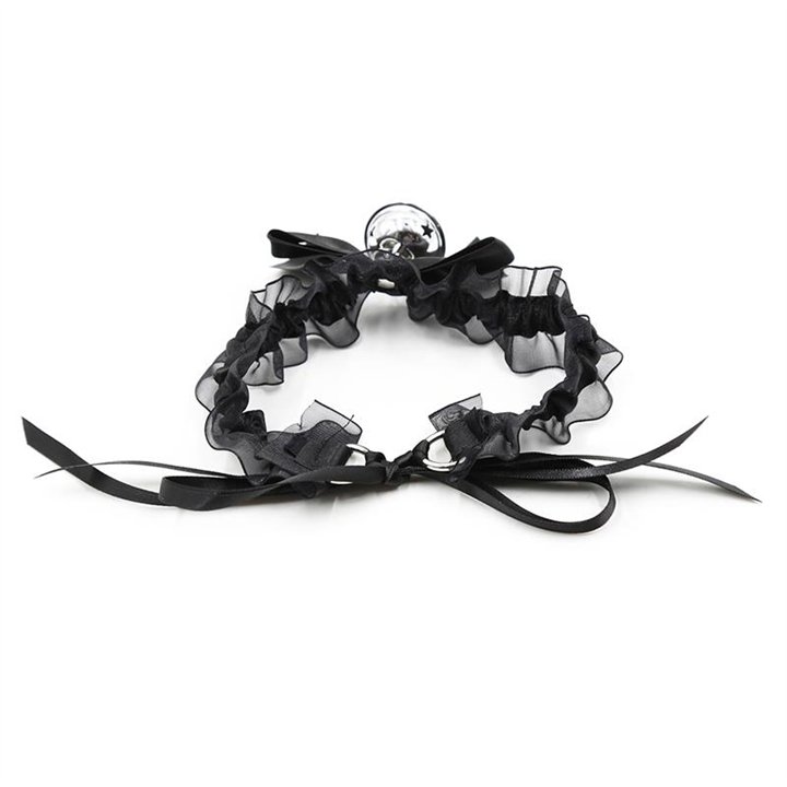 Collar with Bow, Bell and Lace - 8436615000463 - Teknashop Ltd