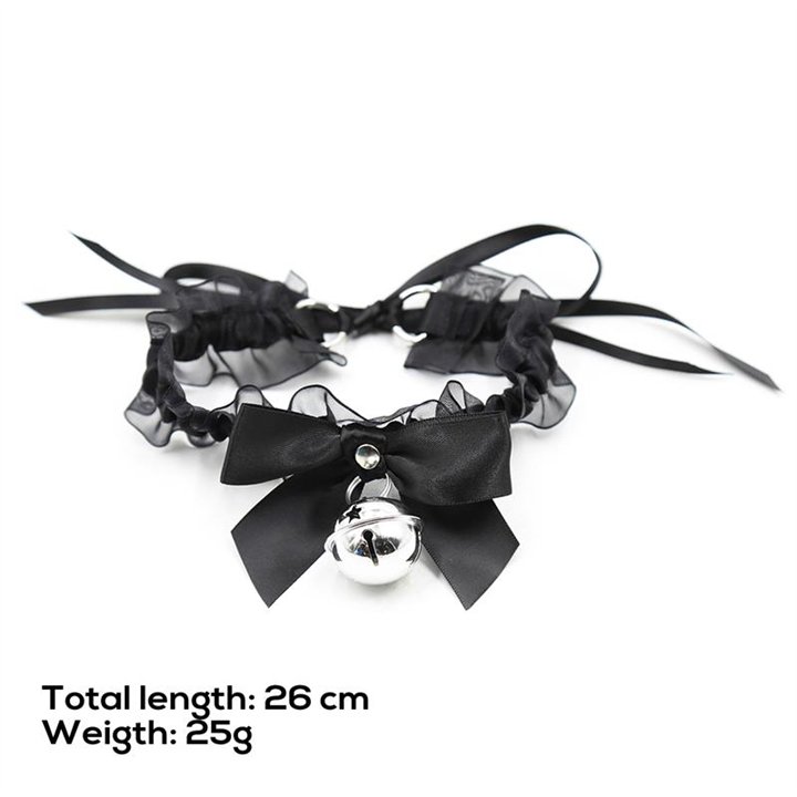 Collar with Bow, Bell and Lace - 8436615000463 - Teknashop Ltd
