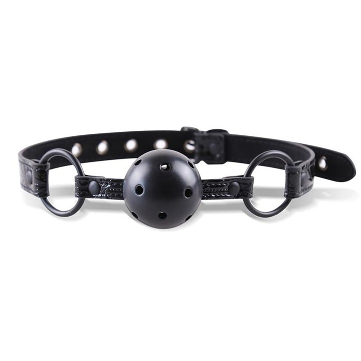 Breathable Gag Ball Sapphire Vegan Leather - BD-493 - Teknashop Ltd