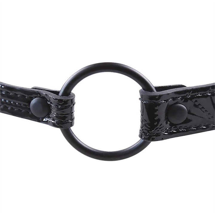 Breathable Gag Ball Sapphire Vegan Leather - BD-493 - Teknashop Ltd