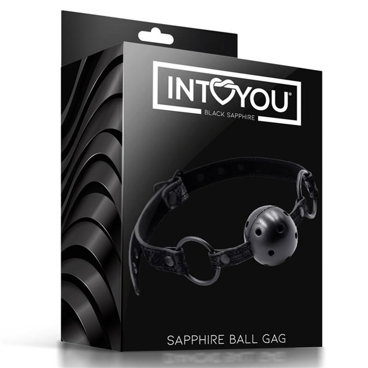 Breathable Gag Ball Sapphire Vegan Leather - BD-493 - Teknashop Ltd