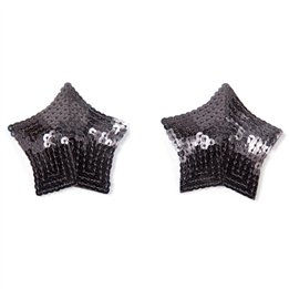 Star Nipple Covers with Black Sequins - 843658379643 - Teknashop Ltd