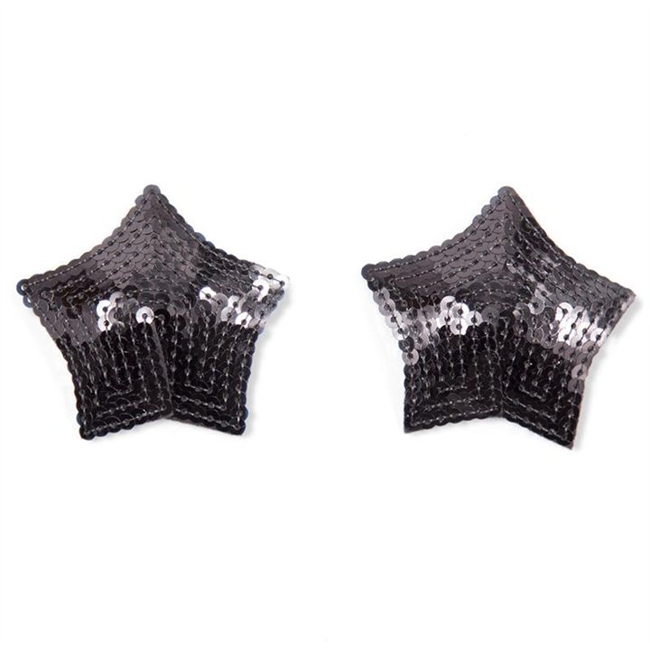 Star Nipple Covers with Black Sequins - 843658379643 - Teknashop Ltd