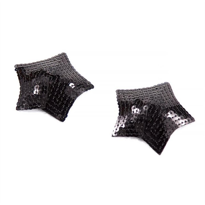 Star Nipple Covers with Black Sequins - 843658379643 - Teknashop Ltd