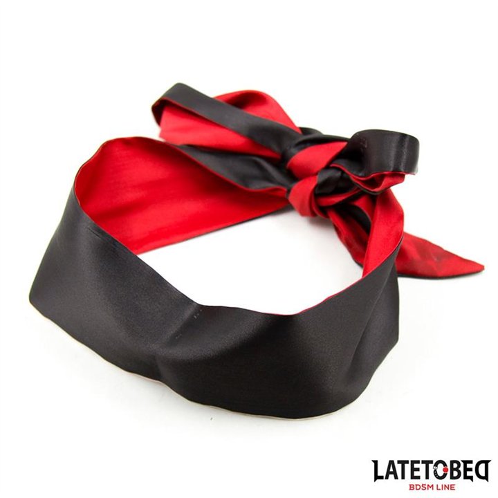 Satin  Blindfold Red and Black - 8436615007196 - Teknashop Ltd