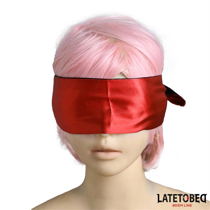 Satin  Blindfold Red and Black - 8436615007196 - Teknashop Ltd