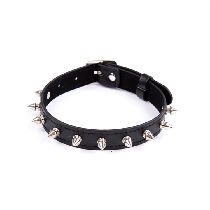 Collar with Spikes Adjustable 43 cm Black - 843658379415 - Teknashop Ltd