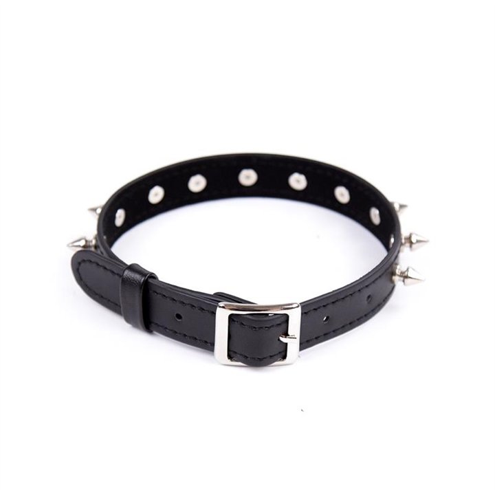 Collar with Spikes Adjustable 43 cm Black - 843658379415 - Teknashop Ltd