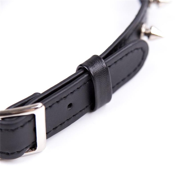 Collar with Spikes Adjustable 43 cm Black - 843658379415 - Teknashop Ltd
