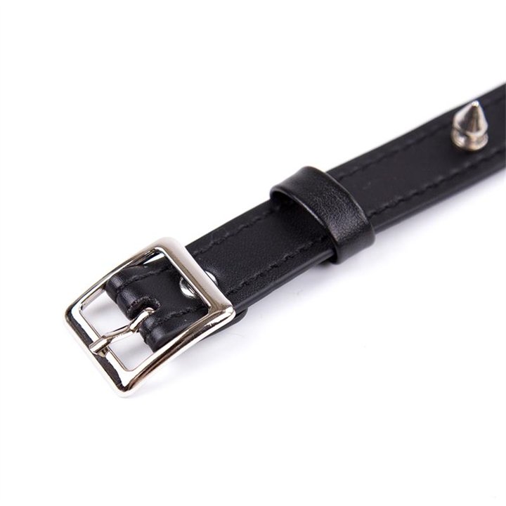 Collar with Spikes Adjustable 43 cm Black - 843658379415 - Teknashop Ltd